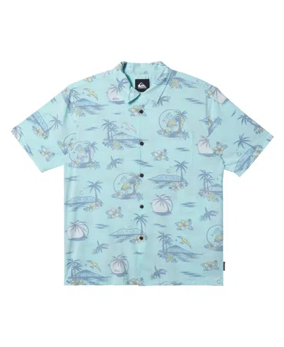Quiksilver Men's Dna Destination Island Short Sleeve Shirt In Island Paradise Prnt 4