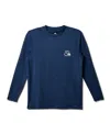 Quiksilver Men's Dna Logo Surf Long Sleeve T-shirt In Navy Heather