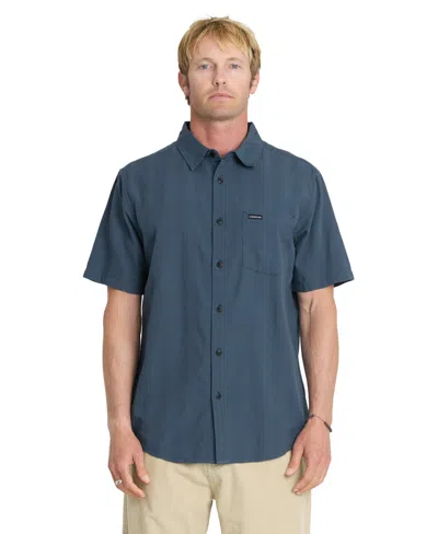 Quiksilver Men's Dobby Stripe Short-sleeve Shirt In Blue