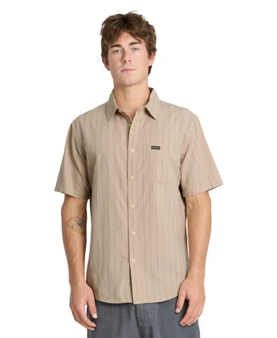Quiksilver Men's Dobby Stripe Short-sleeve Shirt In Animal Print