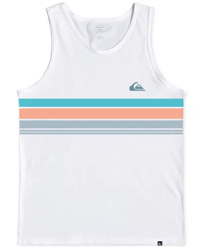 Quiksilver Everyday Stripe Graphic Tank In White