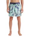 Quiksilver Men's Everyday Volley Trippin Palm Swim Shorts In Green