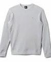 Quiksilver Men's Flanders Waffle Crew Long Sleeve Shirt In Light Grey Heather