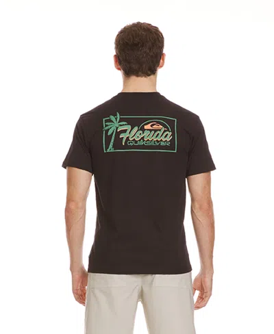Quiksilver Men's Florida Palm Badge Short Sleeve T-shirt In Black