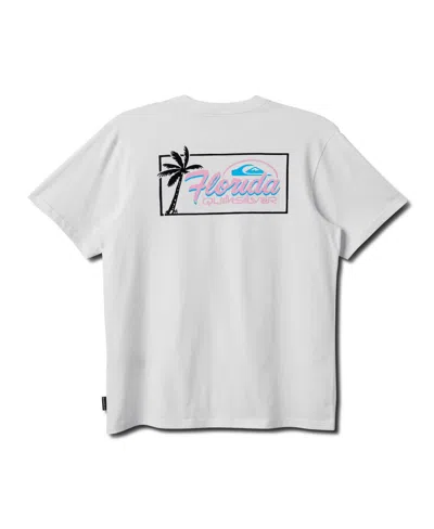 Quiksilver Men's Florida Palm Badge Short Sleeve T-shirt In White