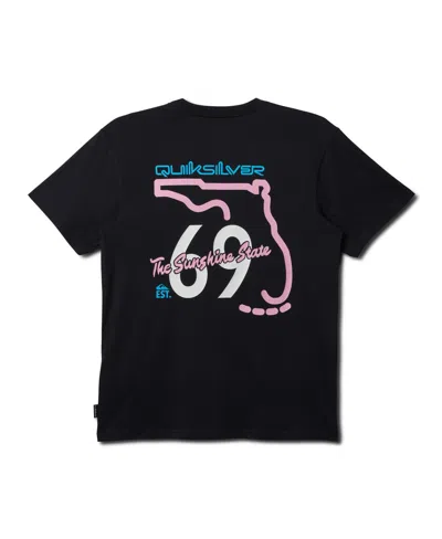 Quiksilver Men's Florida Road Sign Short Sleeve T-shirt In Black