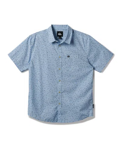 Quiksilver Men's Freedom Mini Classic Short Sleeve Shirt In Skyway