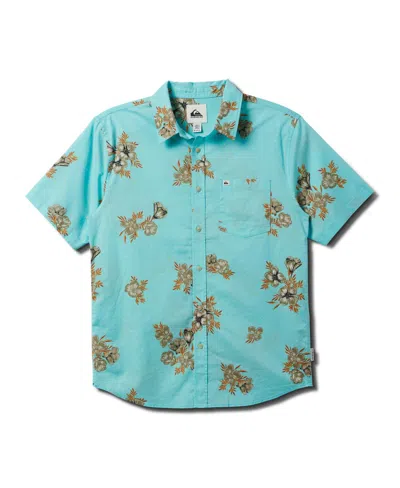 Quiksilver Men's Habitats Classic Woven Shirt In Island Waters