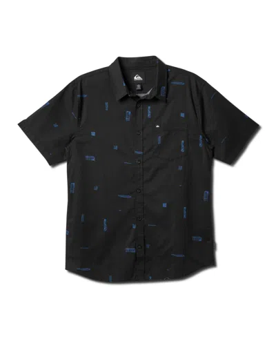 Quiksilver Men's Hawaii Tropics Mini Short Sleeve Shirt In Black