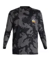 Quiksilver Men's Hi Petroglyph Surf Long Sleeve T-shirt In Mercury Sherpa- Black