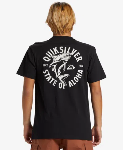 Quiksilver Men's Hi Shark Dive Short Sleeve T-shirt In Black.