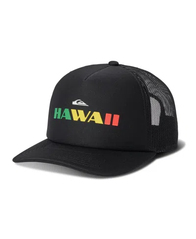 Quiksilver Men's Hi Snapback Trucker Cap In Black