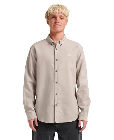Quiksilver Men's Hub Long Sleeve Shirt In Gray