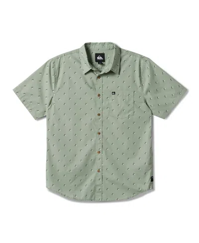 Quiksilver Men's Kapu Mini Classics Short Sleeve Shirt In Herb