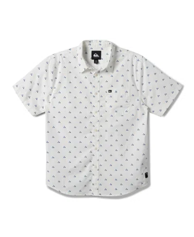 Quiksilver Men's Kapu Mini Classics Short Sleeve Shirt In Off White