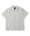 Quiksilver Lunar Phases Short Sleeve Button-up Shirt In Marshmello