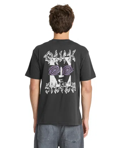 Quiksilver Men's Metal Vision Pigment Dye Crewneck T-shirt In Black