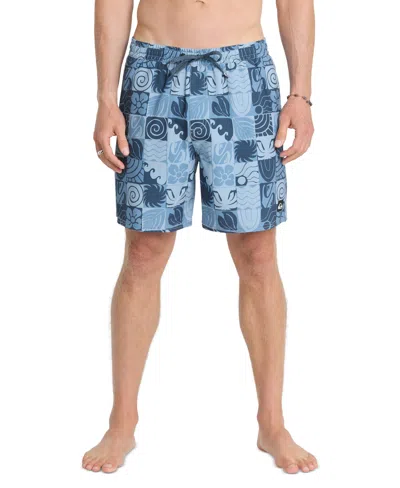 Quiksilver Mix Volley 17" Swim Trunks In Blue