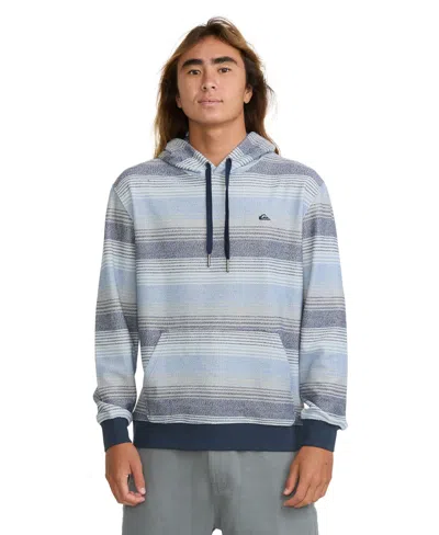 Quiksilver Men's Nika Stripe French Terry Pullover Hoodie In Skyway