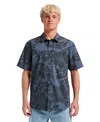 Quiksilver Men's Oceanview Classic Short Sleeve Shirt In Blue