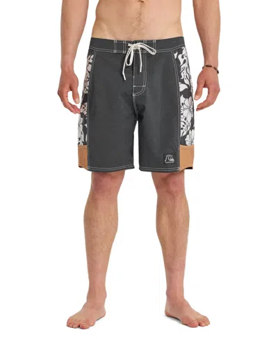Quiksilver Men's Original Arch Floral Swim Shorts In Gray
