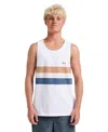 Quiksilver Men's Original Stripe Tank Top In White