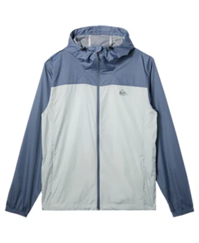 Quiksilver Men's Overcast Windbreaker Long Sleeve Jacket In Flint Stone