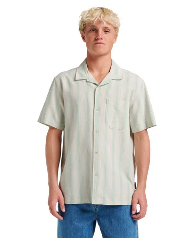 Quiksilver Men's Oxford Stripe Casual Short Sleeve Shirt In Multi