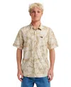 Quiksilver Palm Trip Classic Leaf Print Short Sleeve Cotton Button-up Shirt