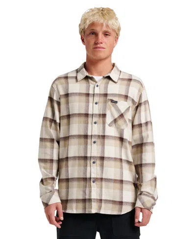 Quiksilver Men's Penmar Check Flannel Shirt In Silver