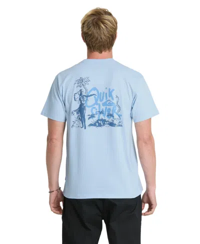 Quiksilver Men's Ringspun Cotton-blend Crewneck T-shirt In Skywave Heather