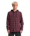Quiksilver Men's Sandbar Hooded Flannel Shirt In Black