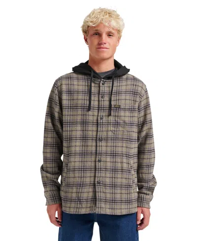 Quiksilver Men's Sandbar Hooded Flannel Shirt In Multi