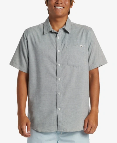 Quiksilver Men's Shoreline Classic Short Sleeve Shirt In White Marble Heather