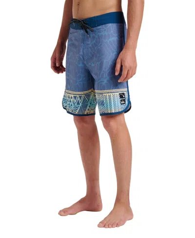Quiksilver Men's Surfsilk Hi Tribal Scallop Boardshorts In Blue