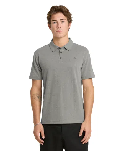 Quiksilver Men's Ultraviolet Protection Factor Stretch Moisture-wicking Polo Shirt In Gray