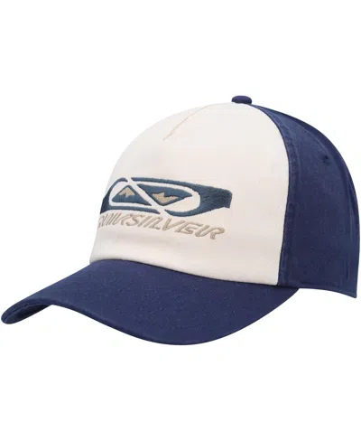 Quiksilver Men's White/navy Take A Hike Snapback Hat In White,navy