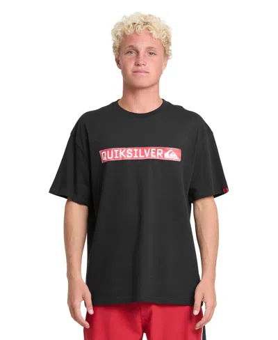 Quiksilver Men's Young Guns Clicker Red Box Oversized T-shirt In Black