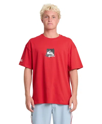 Quiksilver Men's Young Guns Echo Oversized T-shirt In Red