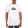 Quiksilver Mens Logo Cotton Graphic T-shirt In White