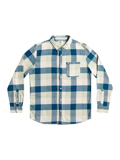 Quiksilver Mens Long Sleeve Regular Fit Button-down Shirt In Blue