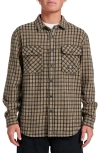 Quiksilver Mercury Sandstrokes Flannel Button-up Shirt In Brown