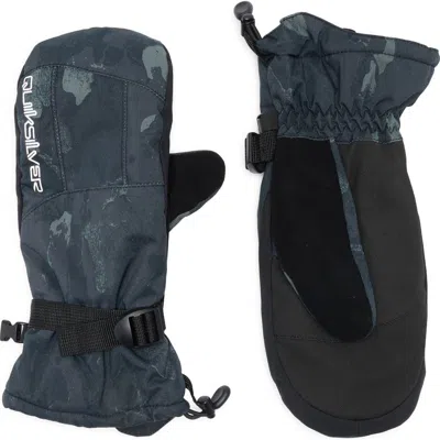 Quiksilver Mission Water Repellent Mittens In Blue