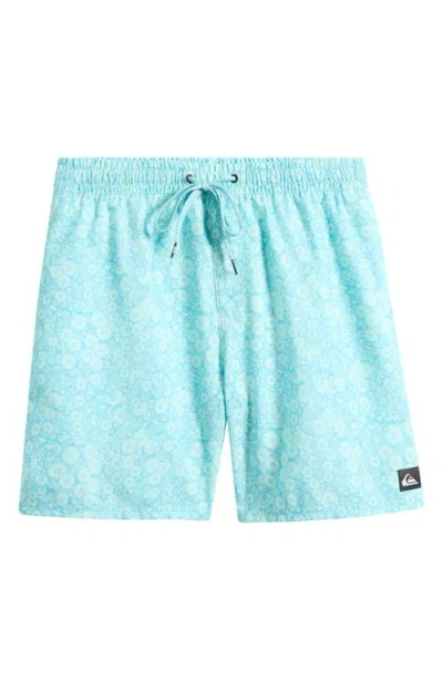 Quiksilver Mix Volley 17" Swim Trunks In Blue