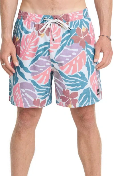 Quiksilver Mix Volley 17" Swim Trunks In Multi
