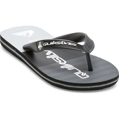 Quiksilver Kids'  Molokai Art Ii Flip Flop In Black/ Grey
