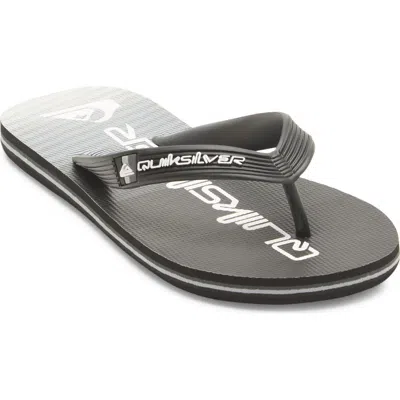 Quiksilver Kids'  Molokai Art Ii Flip Flop In Black/ White