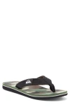 Quiksilver Molokai Layback Ii Flip Flop In Black/brown/green