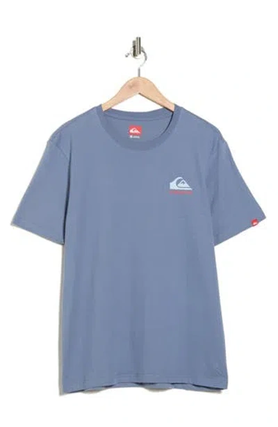 Quiksilver Mountain Trails Cotton Graphic T-shirt In Blue