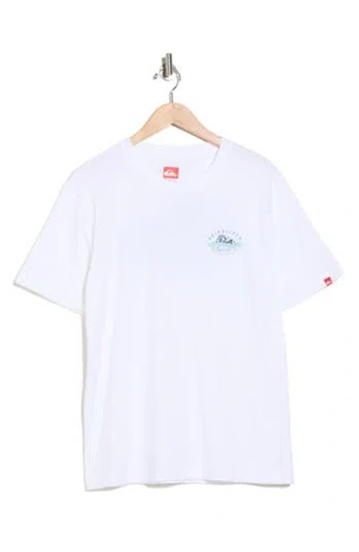 Quiksilver Mountains Are Calling Logo Graphic T-shirt In White